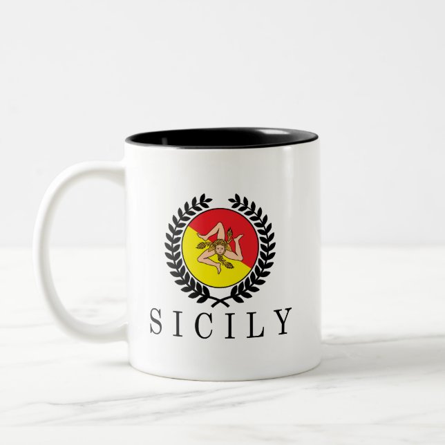 Sicily Classico Two-Tone Coffee Mug (Left)