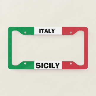 Sicily Custom License Plate Frame