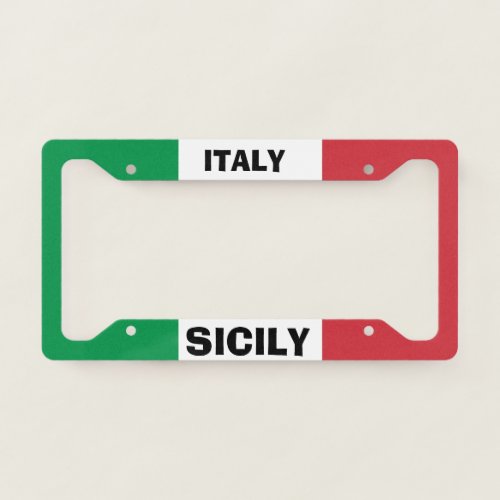 Sicily Custom License Plate Frame