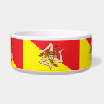 Sicily Flag Pet Bowl<br><div class="desc">Add a touch of Sicilian pride to your pet’s daily routine with our exclusive pet bowl featuring the flag of Sicily, Italy! Designed with care and cultural flair, this pet bowl is more than just a feeding accessory; it’s a vibrant tribute to Sicily’s rich heritage and identity. The bold design...</div>
