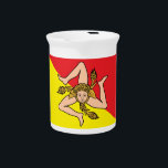 Sicily Flag Pitcher<br><div class="desc">Add a splash of Sicilian pride to your table with our exclusive pitcher featuring the flag of Sicily, Italy! Beautifully crafted with attention to detail, this pitcher is more than just a serving piece—it’s a vibrant celebration of Sicily’s rich cultural heritage and regional identity. The bold design prominently displays the...</div>