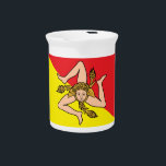 Sicily Flag Pitcher<br><div class="desc">Add a splash of Sicilian pride to your table with our exclusive pitcher featuring the flag of Sicily, Italy! Beautifully crafted with attention to detail, this pitcher is more than just a serving piece—it’s a vibrant celebration of Sicily’s rich cultural heritage and regional identity. The bold design prominently displays the...</div>