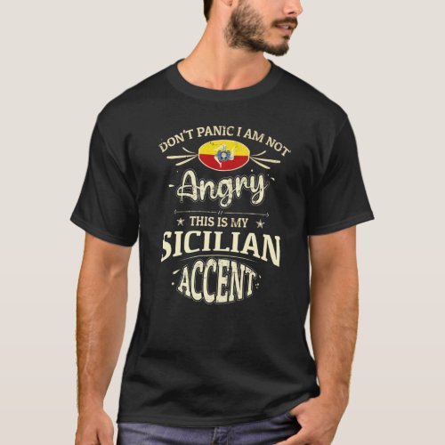 Sicily Flag Souvenirs For Sicilians Men   Women    T_Shirt