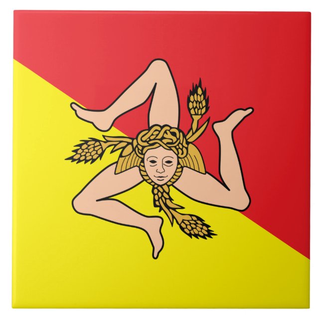 Sicily Flag Tile (Front)