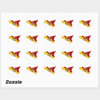 Sicily Flag Trinacria Sticker | Zazzle