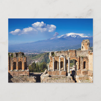 Sicily - Greek Theater of Taormina postcard
