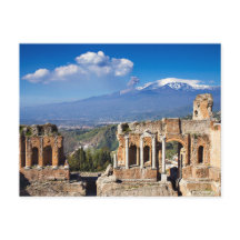 Sicily - Greek Theater of Taormina postcard