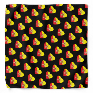 Sicily heart flag pattern bandana