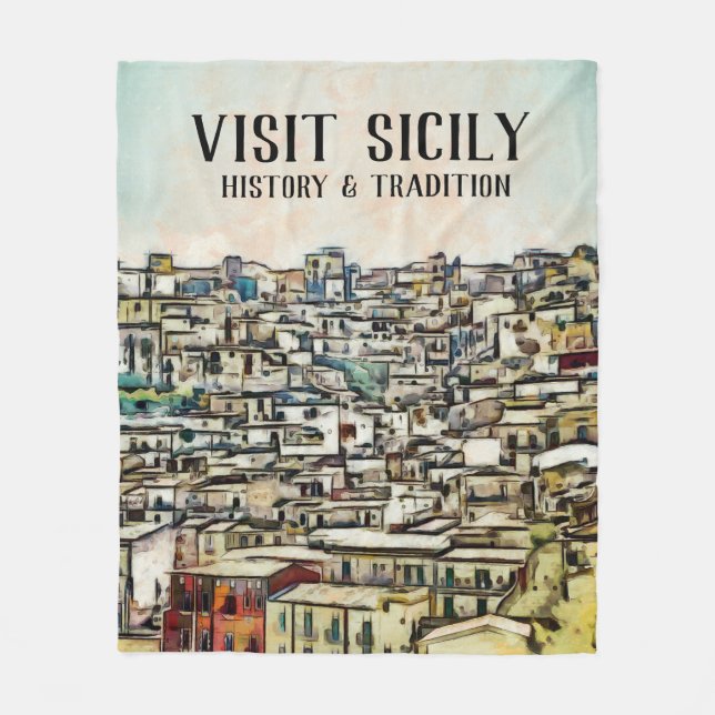 Sicily - HISTORY & TRADITION Fleece Blanket (Front)