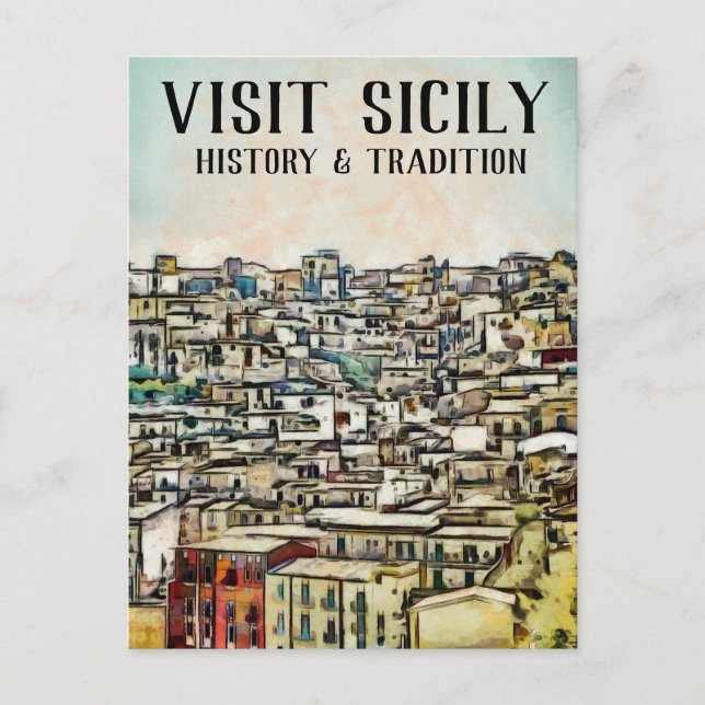 Sicily - HISTORY & TRADITION Postcard (Front)
