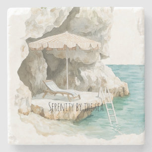 Sicily Italian Ocean Coast Stone Coaster