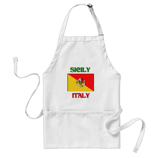 Sicily Italy Adult Apron (Front)