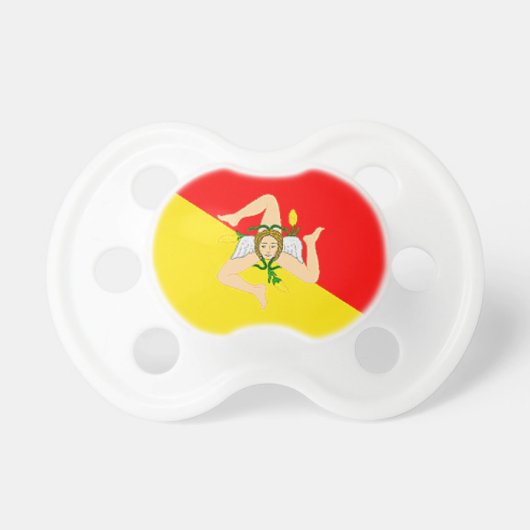 Sicily (Italy) Flag Pacifier (Front)