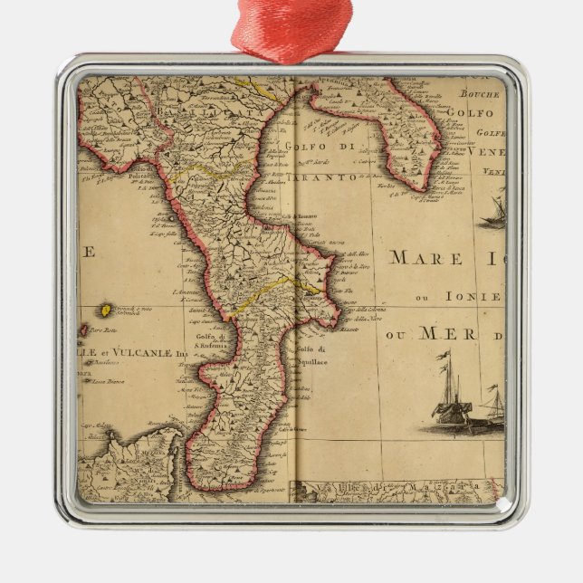 Sicily Italy Metal Ornament (Front)