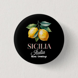 Sicily Italy Proud Sicilian Fresh Italian Lemons  Button