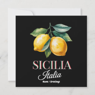 Sicily Italy Proud Sicilian Fresh Italian Lemons  Invitation