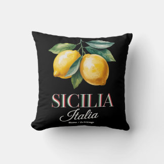 Sicily Italy Proud Sicilian Fresh Italian Lemons  Throw Pillow