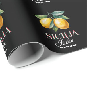 Sicily Italy Proud Sicilian Fresh Italian Lemons  Wrapping Paper