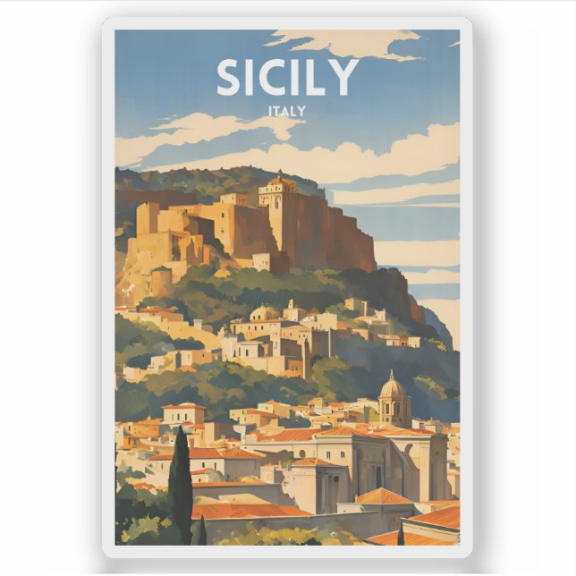 Sicily Italy Sticker (Front)