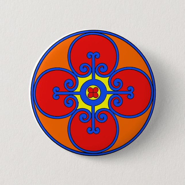 Sicily Mediterranean Design Button (Front)