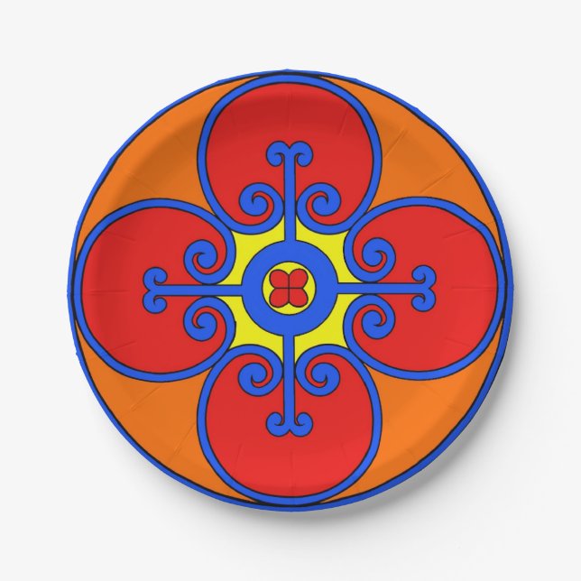 Sicily Mediterranean Design Paper Plates (Front)