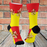 Sicily Patriotic Socks, Sustainable Sicilian Flag