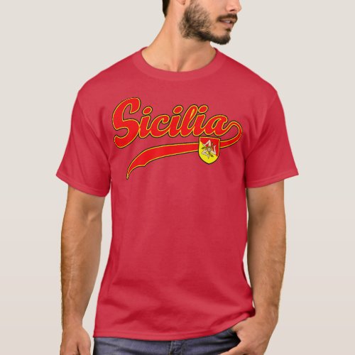 Sicily Pride   Sicilia Cheer Jersey  T_Shirt