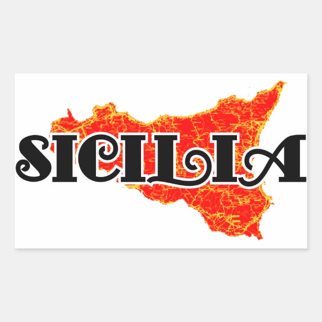 Sicily Rectangular Sticker (Front)