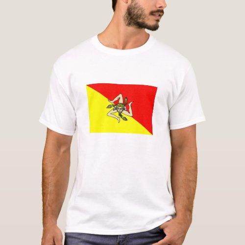 Sicily region flag italy sicilia county T_Shirt