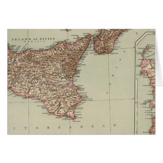 Sicily, Sardinia Cards (Front Horizontal)