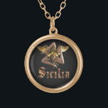 Sicily / Sicilia Triskelion Trinacria Necklace<br><div class="desc">Sicily / Sicilia Triskelion Trinacria Unisex Necklace -
Makes a Great Gift!</div>