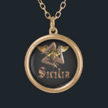 Sicily / Sicilia Triskelion Trinacria Necklace<br><div class="desc">Sicily / Sicilia Triskelion Trinacria Unisex Necklace -
Makes a Great Gift!</div>
