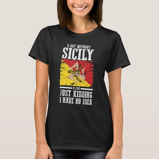 Sicily Sicilian Flag T-Shirt (Front)