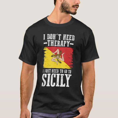 Sicily Sicilian Flag T_Shirt