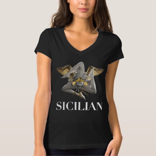 Sicily  Sicilian Medusa Chiaroscuro T_Shirt