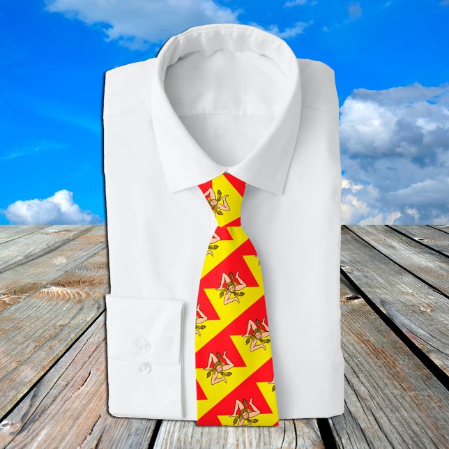 Sicily Ties, fashion Sicilian Flag, business Neck Tie (Creator Uploaded)