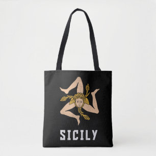 Sicily Vintage Style Flag Tote Bag