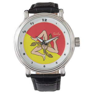 Sicily watch ,Sicilian Flag, trendy fashion