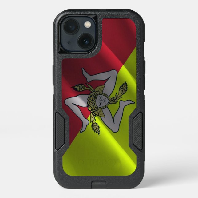 Sicily waving flag - otterbox iPhone case (Back)