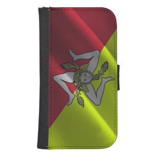 Sicily waving flag - galaxy s4 wallet case