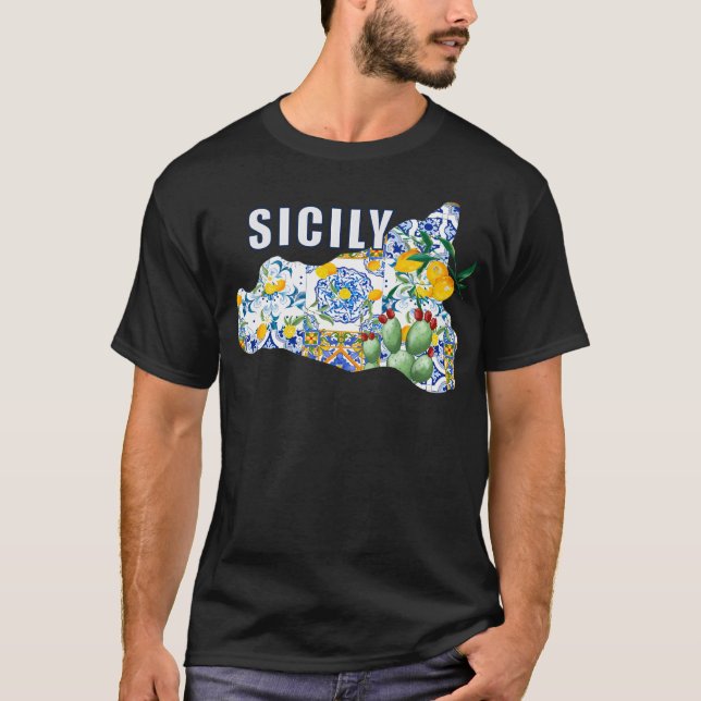 Sicilysiciliansummerlemonsmajolica Art T-Shirt (Front)