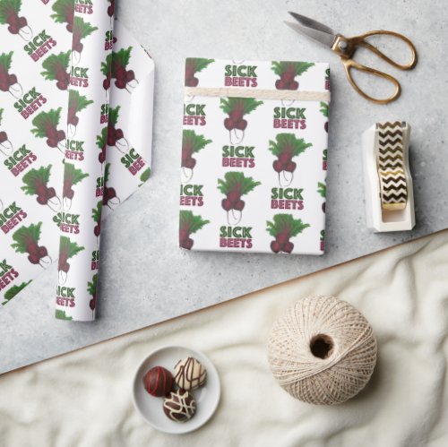 Sick Beets Beats Bunch Vegetable Garden Music Wrapping Paper