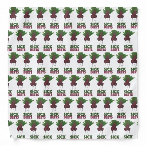 Sick Beets Beats Red Beet Vegetarian Funny Food Bandana