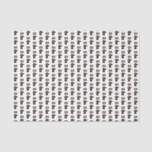 Sick Beets (Beats) Red Beet Vegetarian Funny Music Tissue Paper (Front)