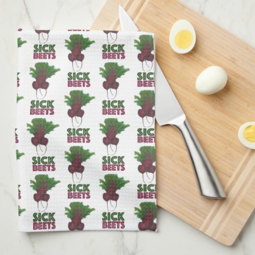 Sick Beets Beats Red Beet Vegetarian Gardening Towel