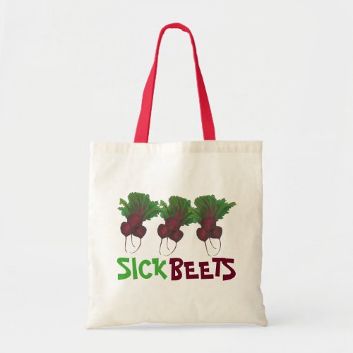 Sick Beets Beats Red Beet Vegetarian Vegan Food Tote Bag