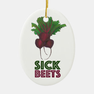 Sick Beets (Beats) Red Bunch Vegetable Garden Food Ceramic Ornament
