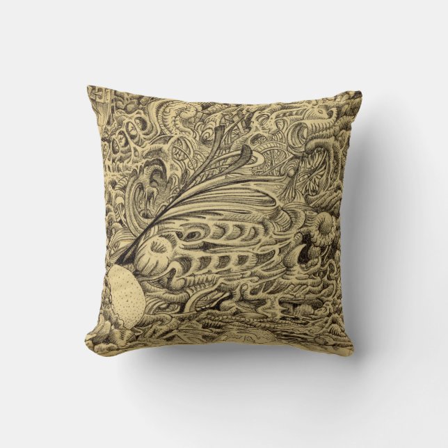 Sick Chamber, by Brian Benson Throw Pillow (Front)