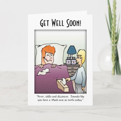 Sick Day Folded Greeting Card