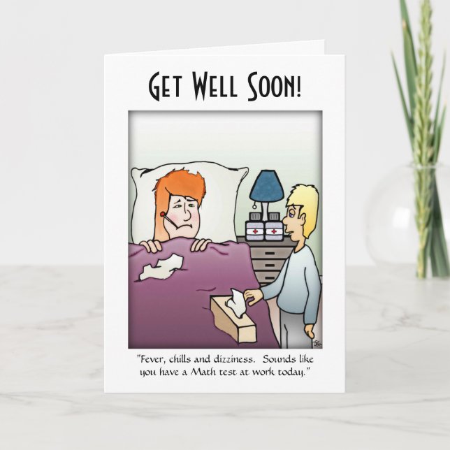 Sick Day Folded Note Card (Front)